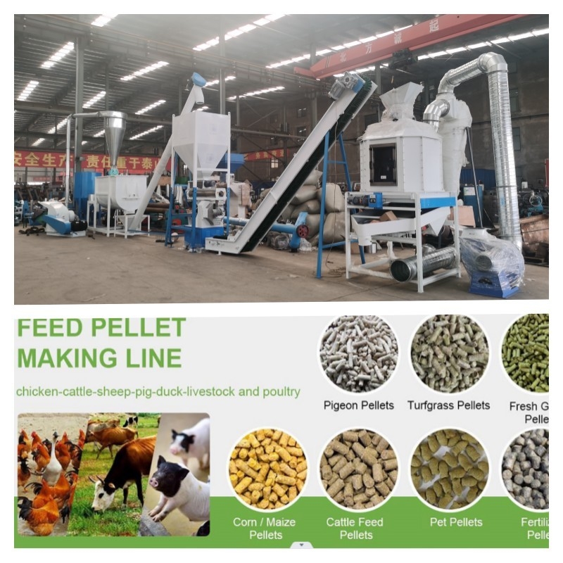 Lini Produksi Pelet Pakan 1-12mm 2 ton sepenuhnya otomatis dengan sertifikat CE