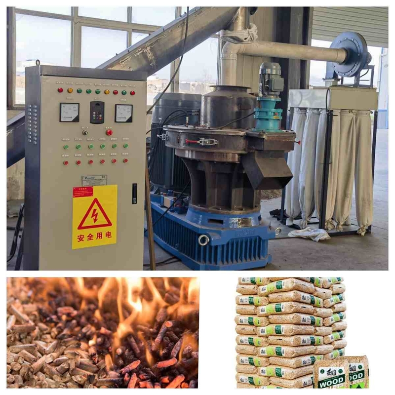 Mesin Pelet Ring Die 2-3tph Lini Produksi Pelet Biomassa Utuh Dengan CE