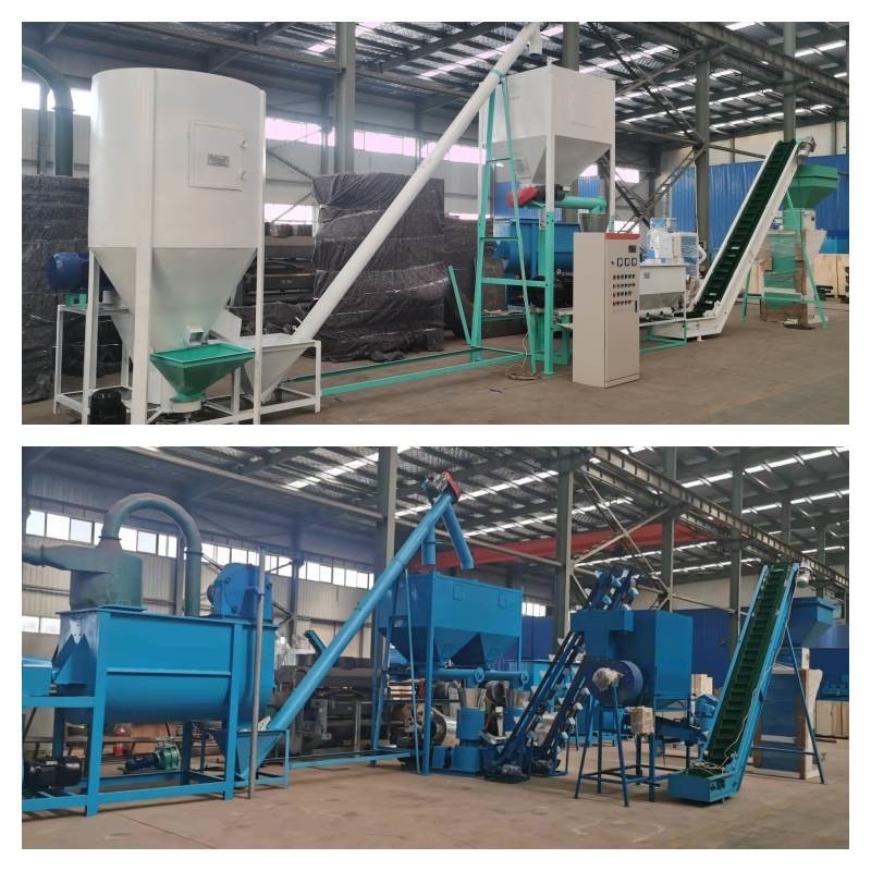 Lini Produksi Pelet Pakan Ternak 1000kg/Jam Granulator Pelet Pakan 1-12mm