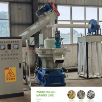 Lini Produksi Pelet Biomassa 55kw 800-1000kg/Jam Lini Produksi Pelet Ring Die