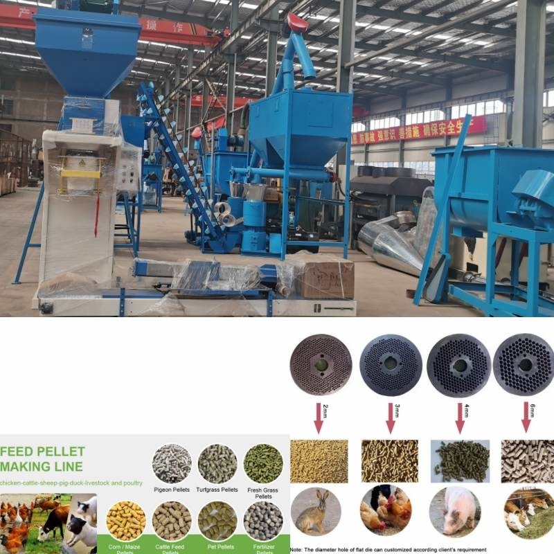 Lini Produksi Pelet Pakan 2 Ton/Jam Untuk Pakan Unggas Ternak