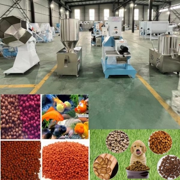Mesin Pengolah Makanan Hewan Peliharaan Mesin Makanan Anjing Lini Produksi Pakan Ikan Terapung Mesin Pengolah Pakan Ternak Berkualitas