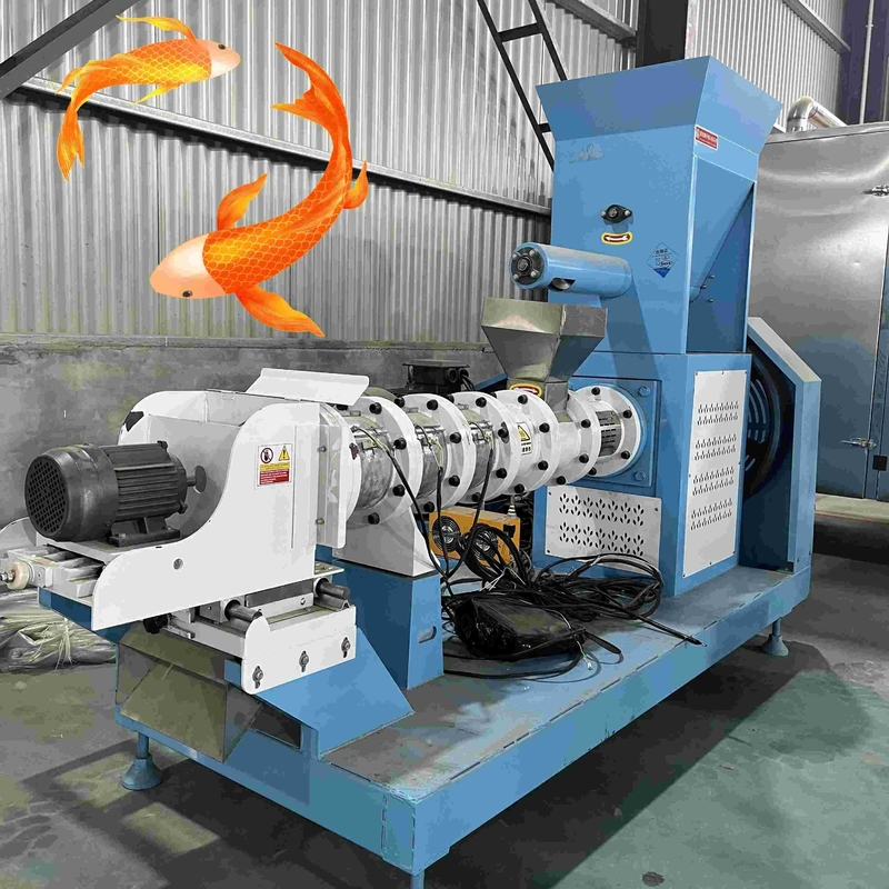 Lini Produksi Pakan Ikan Terapung 100-500kg/jam dengan Konveyor Sekrup 0,75kw 1-12mm