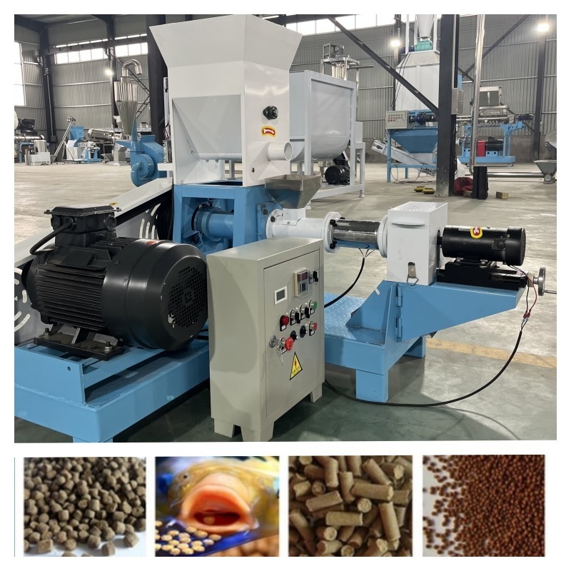 Lini Produksi Pakan Ikan Terapung 100-500kg/jam dengan Konveyor Sekrup 0,75kw 1-12mm