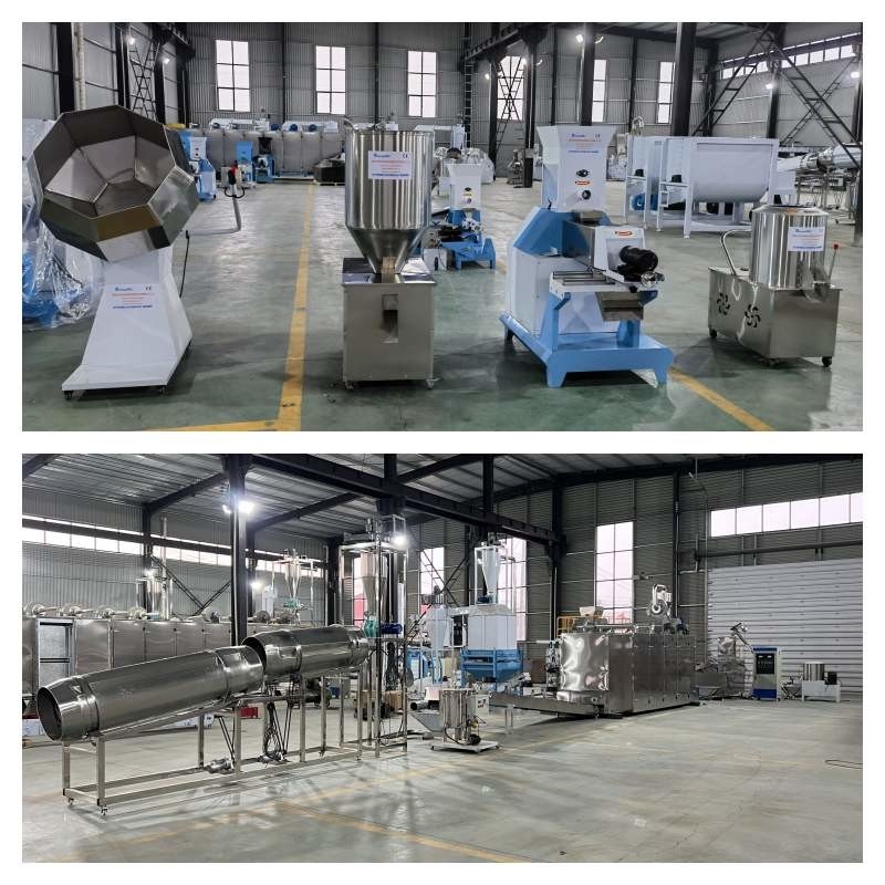 Lini Produksi Pakan Ikan Terapung 0,5-2t/Jam dengan Ekstruder Makanan Anjing Cetakan 1-12mm