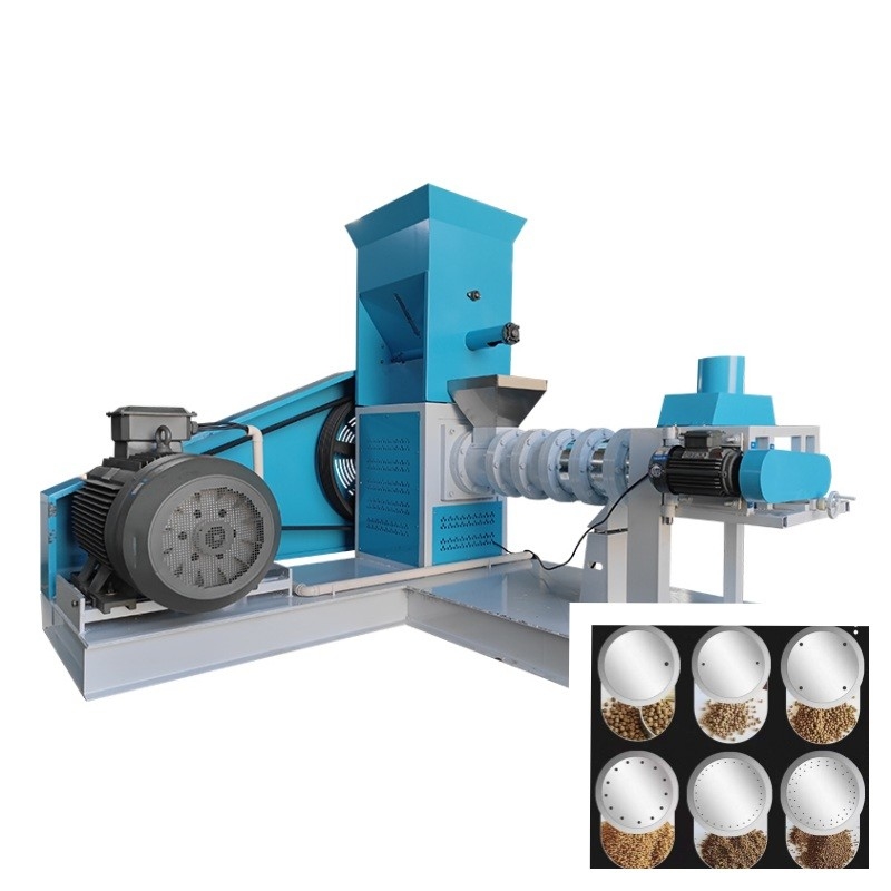 500kg/H Extruder Pakan Ikan Terapung Dengan Extruder Makanan Hewan Pelet 1-12mm dengan CE