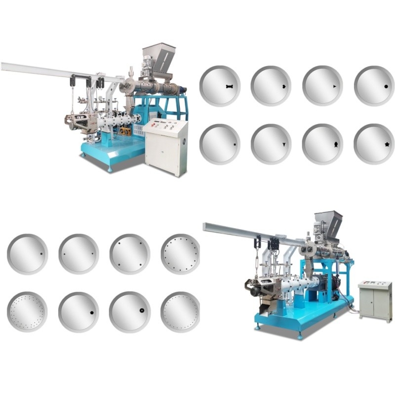 OEM 0.8-12mm Mesin Pembuat Pelet Pakan Ikan Terapung Extruder Makanan Anjing Peliharaan