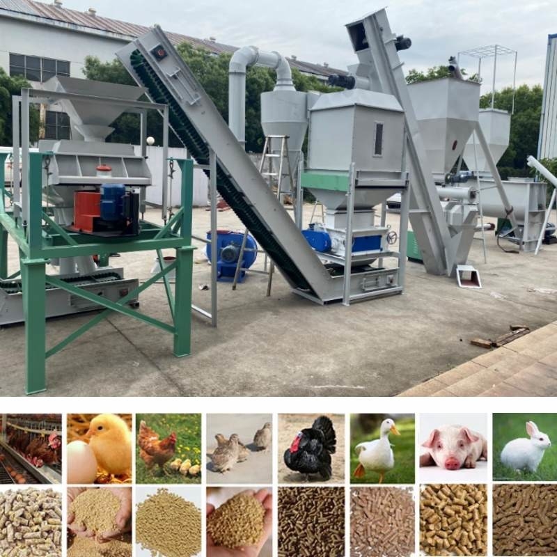 Lini Produksi Pelet Pakan Ternak 2TPH Mesin Pelet Sapi Pakan Ayam Ternak