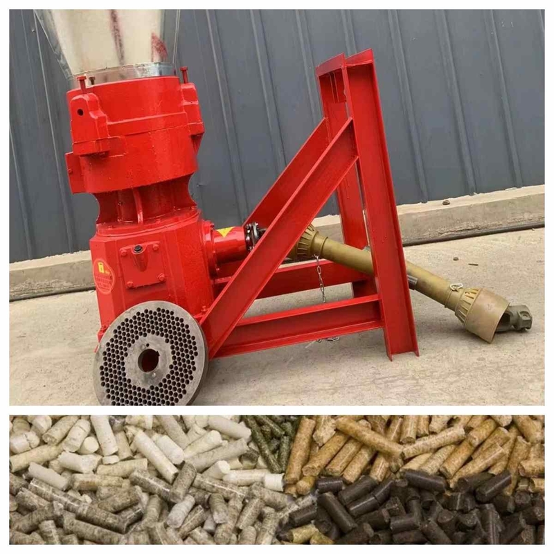 10-80hp Tractor Drive PTO 300kg/hWood Pellet Mill Untuk Membuat Pelet Biomassa 6mm