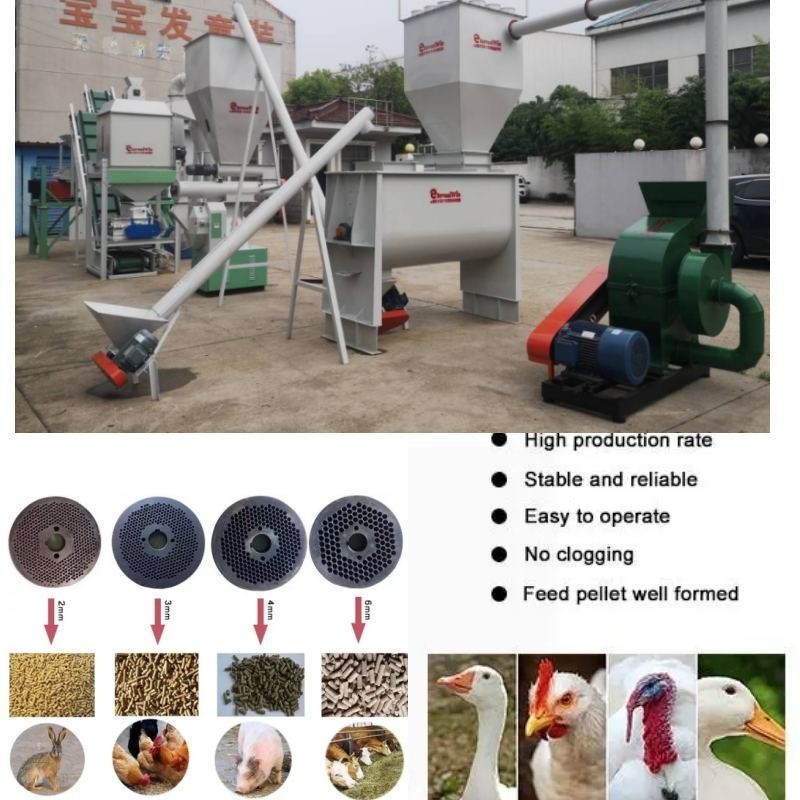 Mesin Pelet Pakan Domba Horisontal 1,5 Ton/Jam Mesin Pelet Sapi Untuk Pakan Ternak