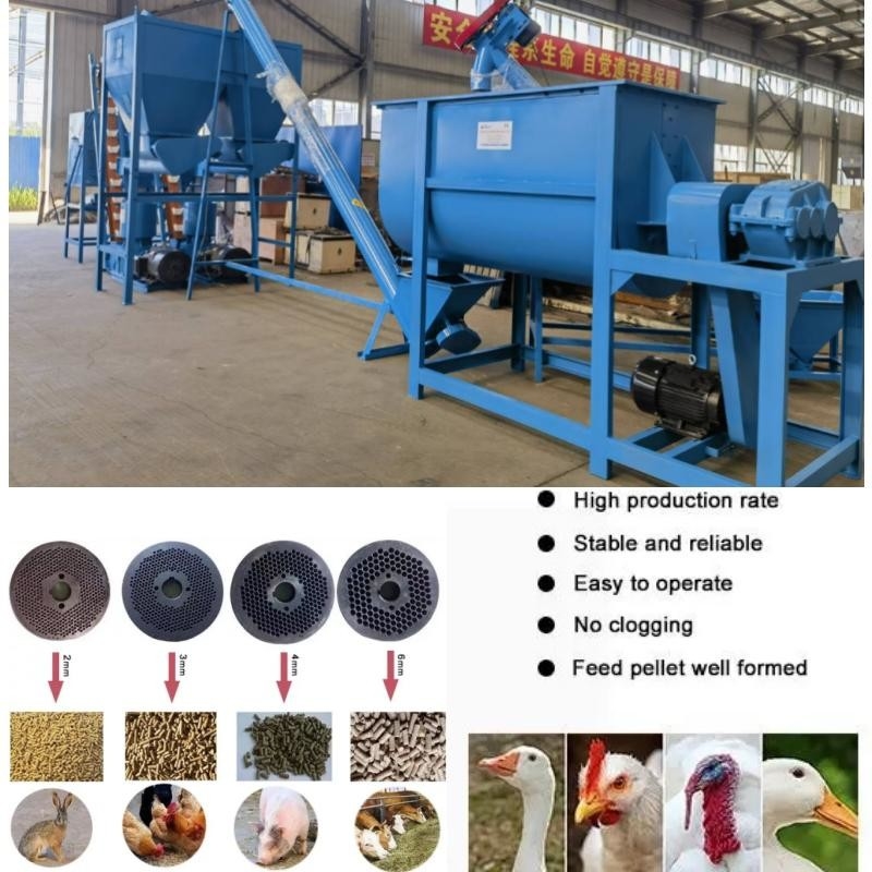Mesin Pelet Pakan Domba Horisontal 1,5 Ton/Jam Mesin Pelet Sapi Untuk Pakan Ternak