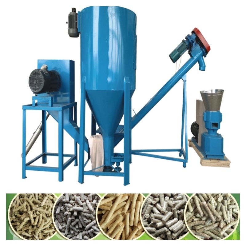 Pabrik Pelet Pakan 3kw-30kw 50-1200kg/Jam Mesin Pabrik Pelet Ternak 2,5-12mm