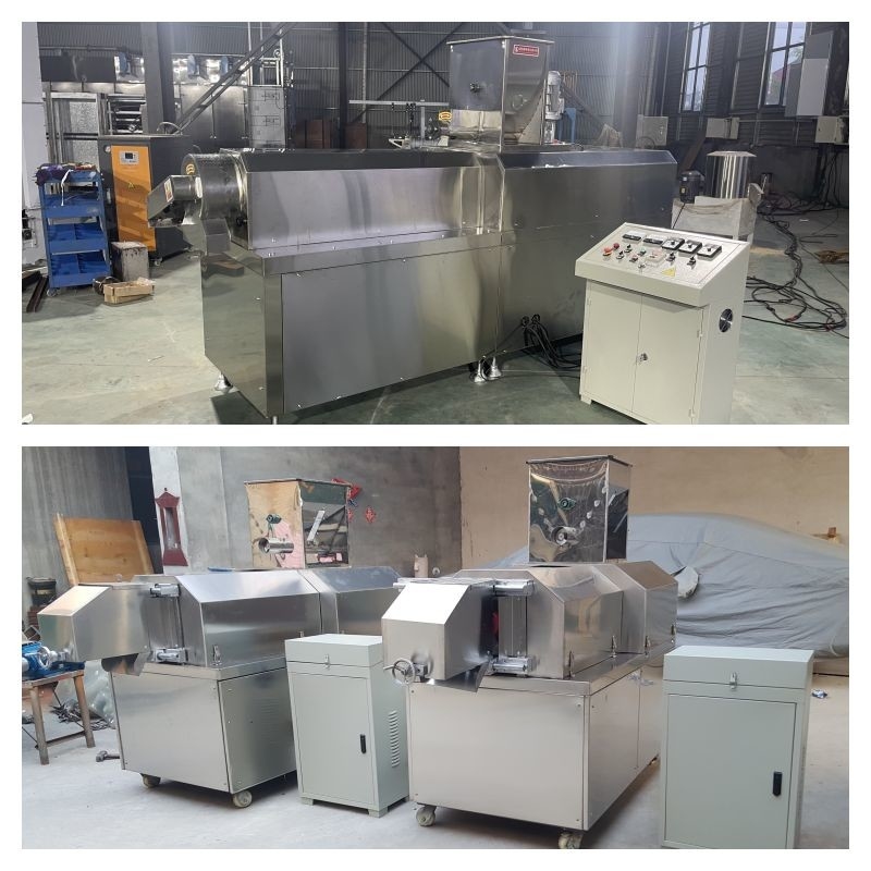 Ekstruder Pakan Ikan Tipe Kering Stainless Steel 55kw Lini Produksi Makanan Hewan Kering