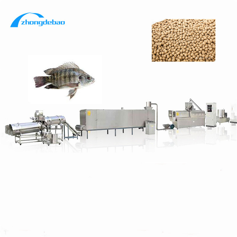 500KG/H Lini Produksi Pakan Ikan Terapung Extruder Makanan Ikan Hias CE