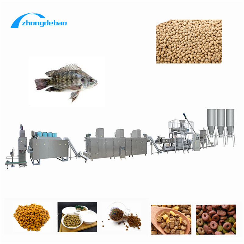 Lini Produksi Pakan Ikan Terapung 6-10ton Lini Pengolahan Makanan Ikan 0,75-3kw