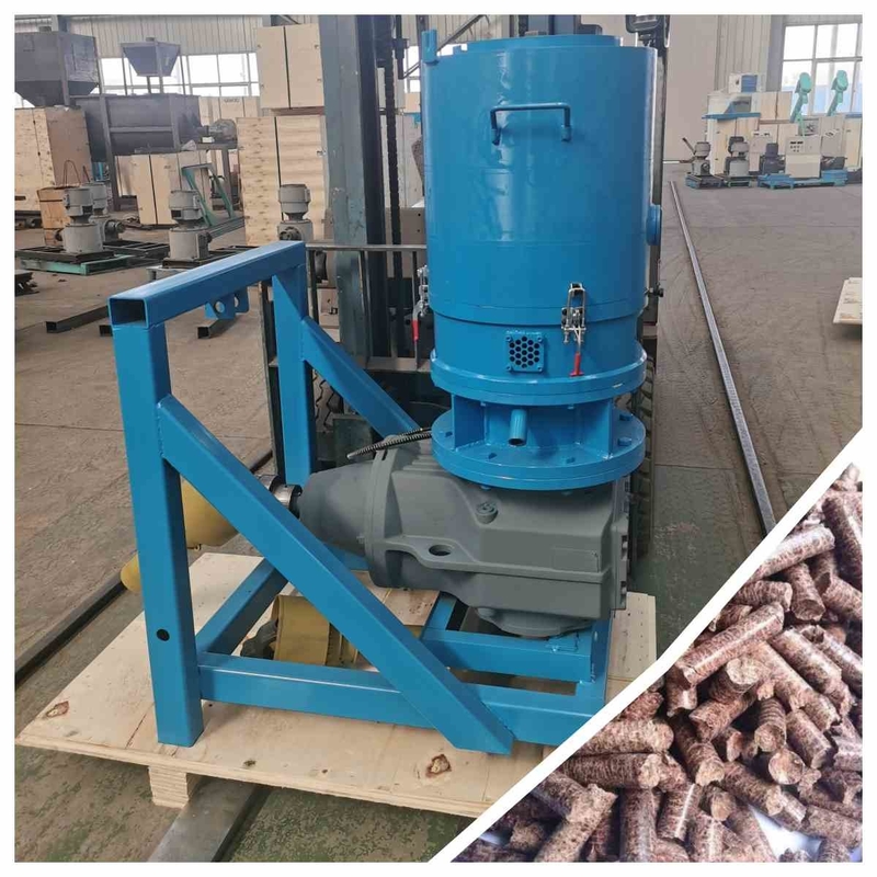 100-800kg/H PTO Pabrik Pelet Mesin Pembuat Pelet Ikan Serbuk Gergaji Jerami Bahan Bakar Biomassa