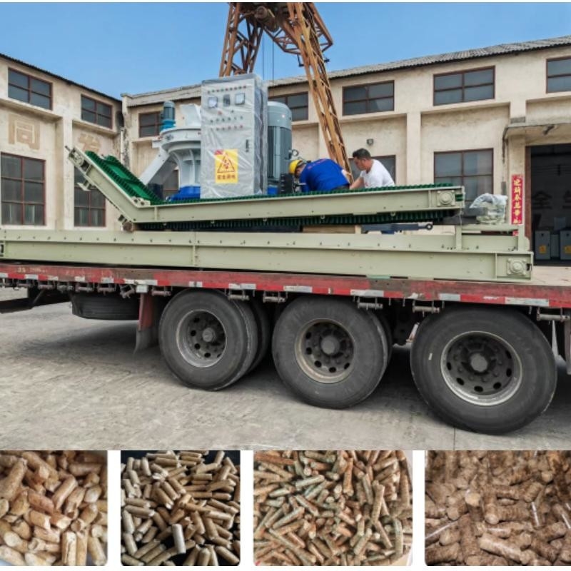 Lini Produksi Pelet Biomassa CE Mesin Pabrik Pelet Biomassa Log Kayu Besar