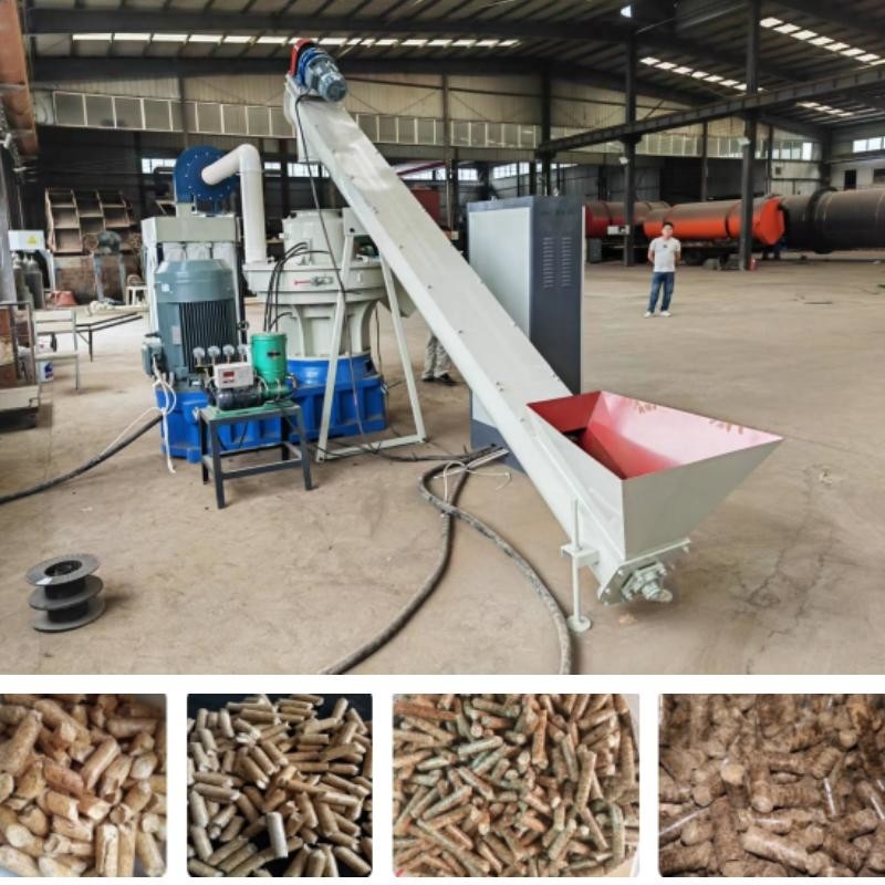 Lini Produksi Pelet Biomassa CE Mesin Pabrik Pelet Biomassa Log Kayu Besar