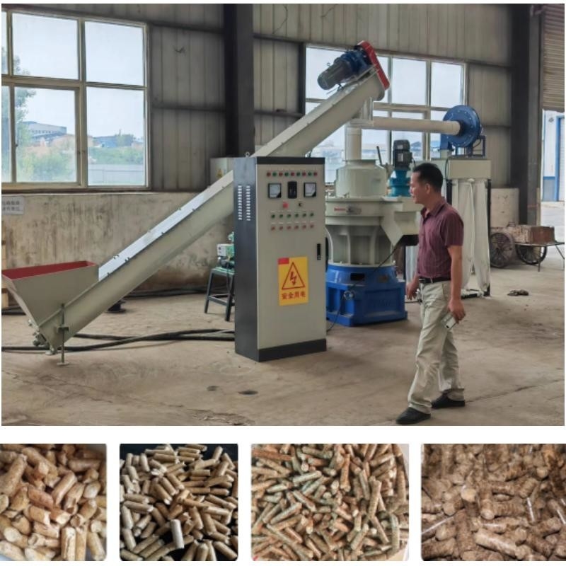 Lini Produksi Pelet Biomassa CE Mesin Pabrik Pelet Biomassa Log Kayu Besar