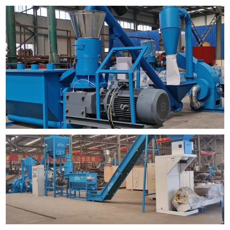 500kg/H Pabrik Pelet Kayu Mati Datar Mesin Produksi Pelet Kayu 380V CE