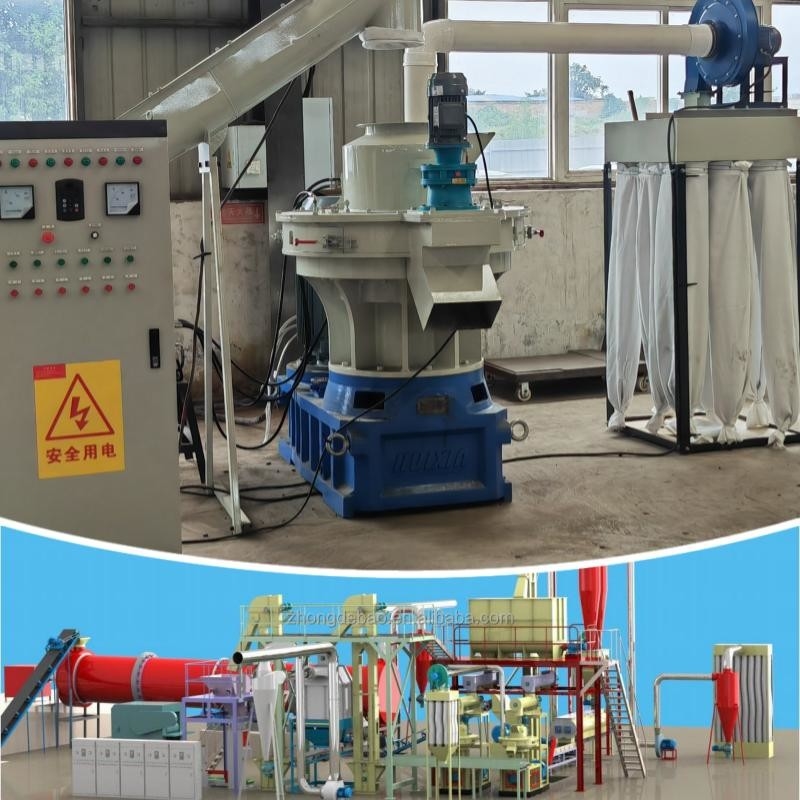 Lini Produksi Pelet Kayu 4-12mm Pembuat Pelet Biomassa 2-20t/Jam