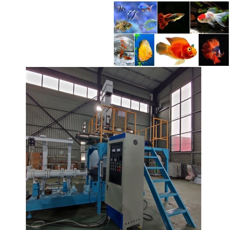 Lini Produksi Pakan Ikan Terapung 2000kg/Jam Mesin Pakan Ikan Terapung Sekrup Ganda