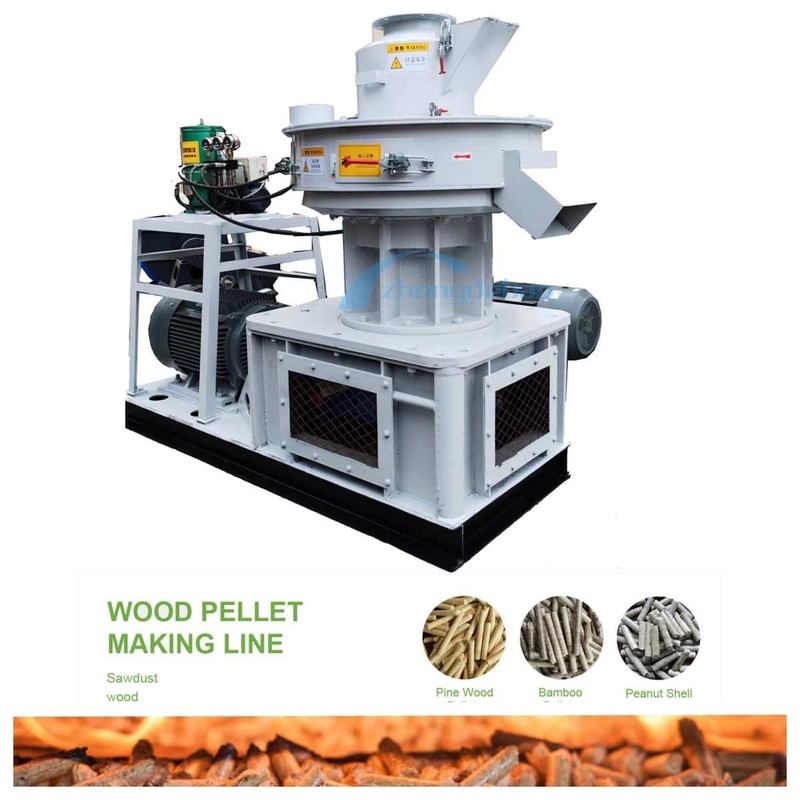 450 Model Mesin Pabrik Pelet Kayu 1000kg/Jam Pabrik Pelet Mati Cincin Vertikal Biomassa