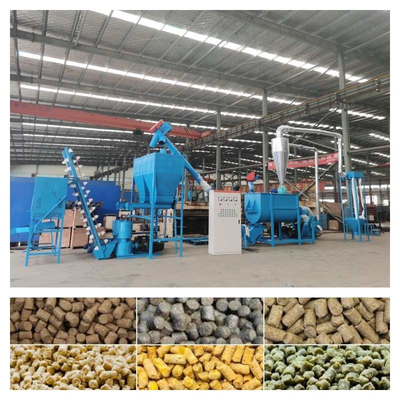 500-800KG/H Mesin Pembuat Pelet Unggas 7.5-30kw Lini Produksi Pakan Ternak