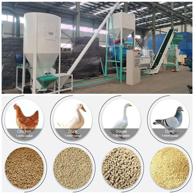Mesin Pengolah Pakan Ternak Ring Die 0,5-30 Ton/H Pabrik Pelet Alfalfa