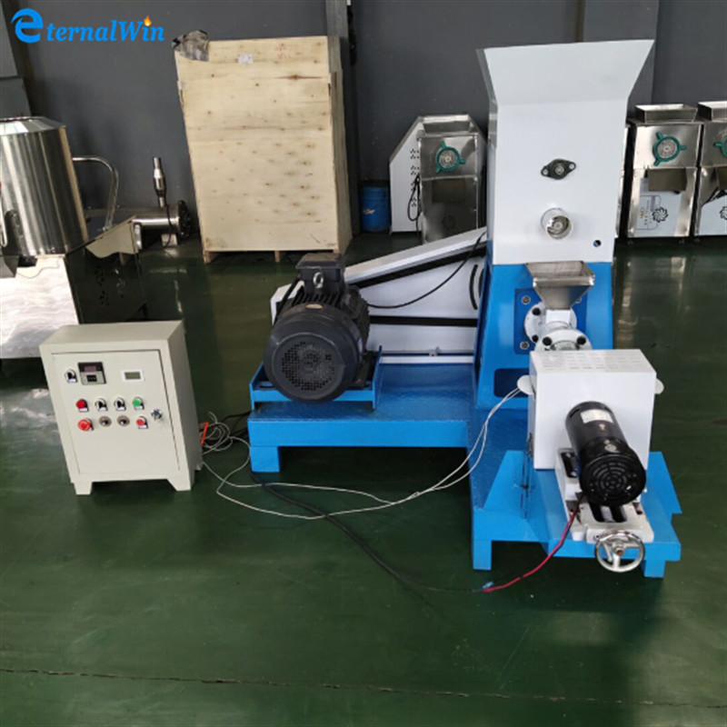 50kg/H baja karbon Produk perairan kecil Sekrup Pet Feed Extruder Produksi makanan yang dipompa membuat makanan hewan peliharaan