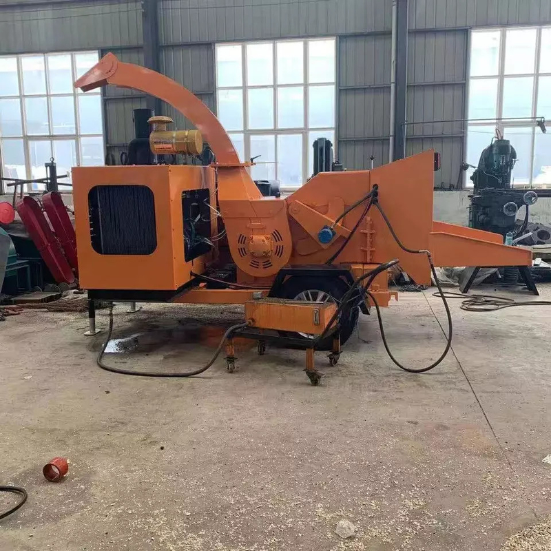 15-25t/H Wood Log Chipping Shredder mesin pembuatan serbuk sari Crusher Horisontal Cabang Pohon Log Drum Mesin Wood Chipper