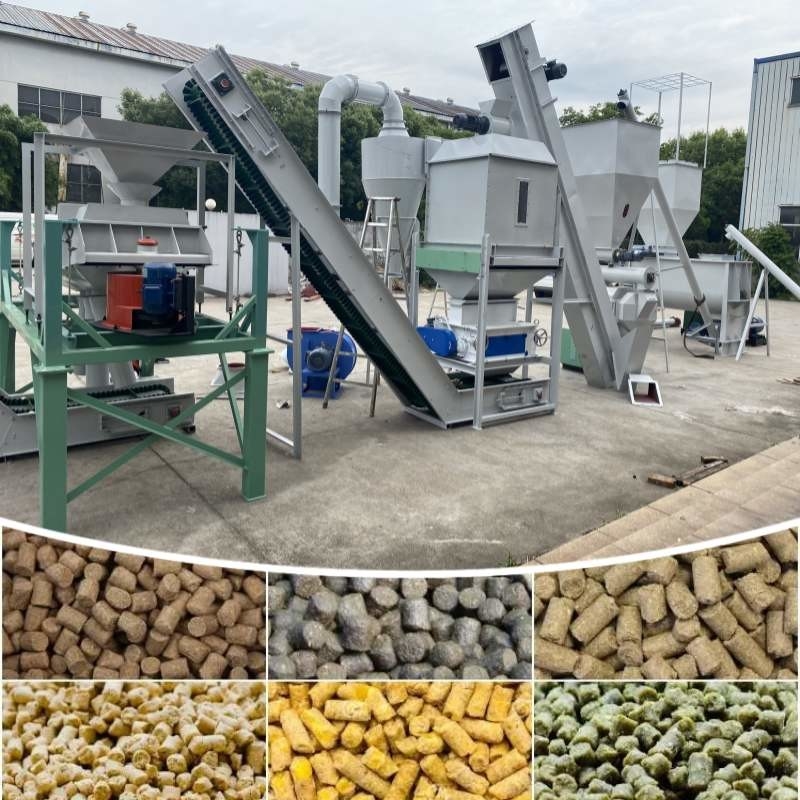 1-12mm Ukuran Pellet Akhir Jalur Produksi Pakan Hewan dengan Kandungan Kelembaban ≤20%