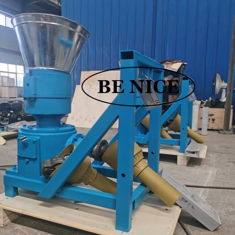 Mesin Pellet PTO Kapasitas Tinggi dengan 2 Roller dan 4mm Die untuk 80-1000kg/h Produksi