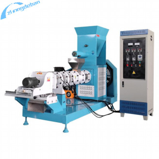 600-1200 Kg/H Screw Feed Extruder untuk Produksi Pet dan Floating Feed Ikan 55kw