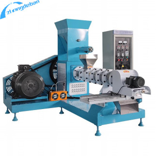 1800-2000 Kg/H Screw Feed Extruder Machine Untuk Membuat Makanan Hewan Peliharaan Dan Ikan Terapung