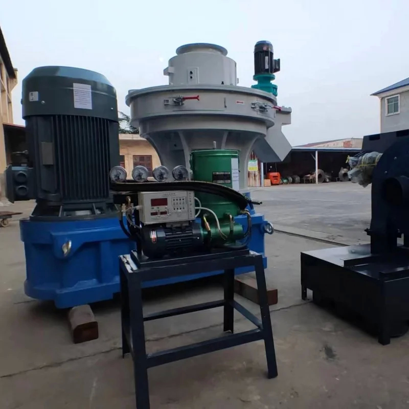 4-12mm Wood Pellet Mill Machine dengan kapasitas 0,8-4t/jam dan tegangan 380V