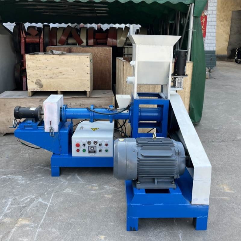 Karbon Baja Extruder Makanan Ikan Udang Mesin Pellet Makanan Burung Mesin Makanan Anjing Screw Feed Extruder Warna Custom
