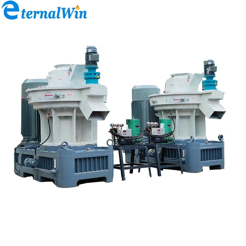 60-200kw Wood Pellet Production Line Flat Die Pellet Mill dan Bagian Pakai Roller