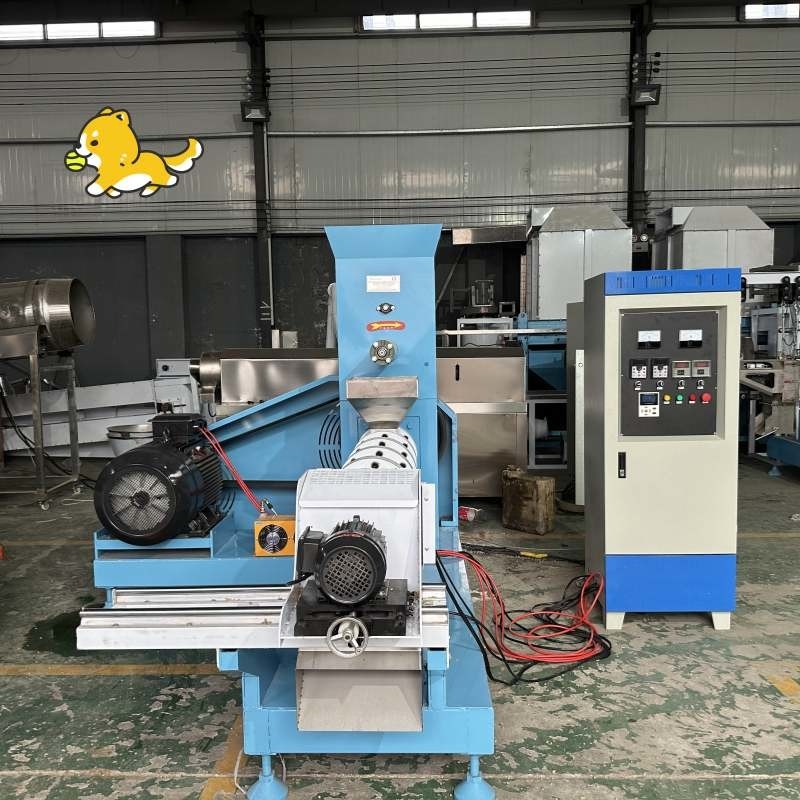 500-1000kg Pet Dog Feeder Extruder Dengan 5,5-132kw Daya Untuk Produksi Makanan Hewan