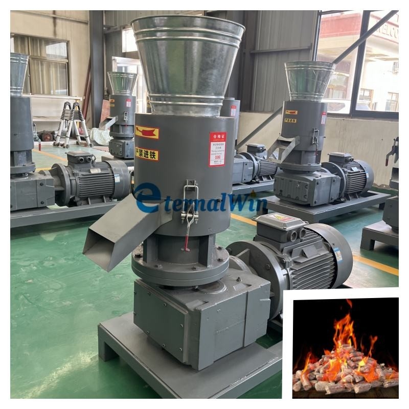 Pelletizer Kayu Rice Husk Coconut Shell Sawdust Pellet Mill Biomass Pellet Line Produksi