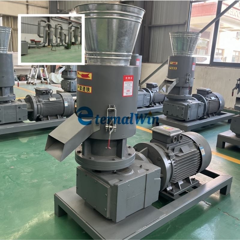 Pelletizer Kayu Rice Husk Coconut Shell Sawdust Pellet Mill Biomass Pellet Line Produksi