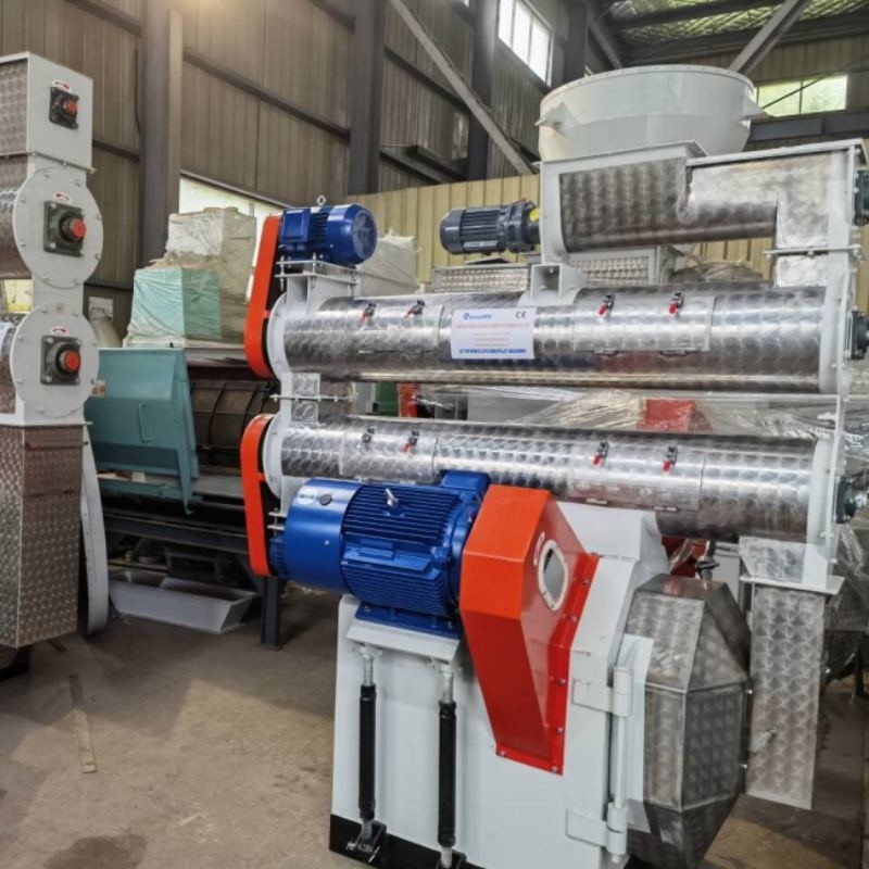 HKJ-250 Dengan Kondisioner Tunggal Ayam Feed Pellet Mill Pellet Mill Mesin Ring Die Feed Pellet Machine