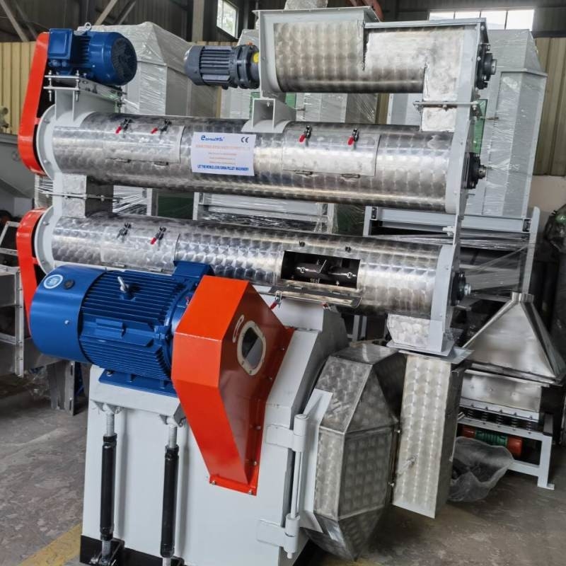 HKJ-250 Dengan Kondisioner Tunggal Ayam Feed Pellet Mill Pellet Mill Mesin Ring Die Feed Pellet Machine