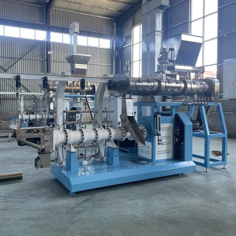 Mesin Extruder Feed Tilapia Single Double Screw Floating Fish Feed Production Line Sertifikat CE