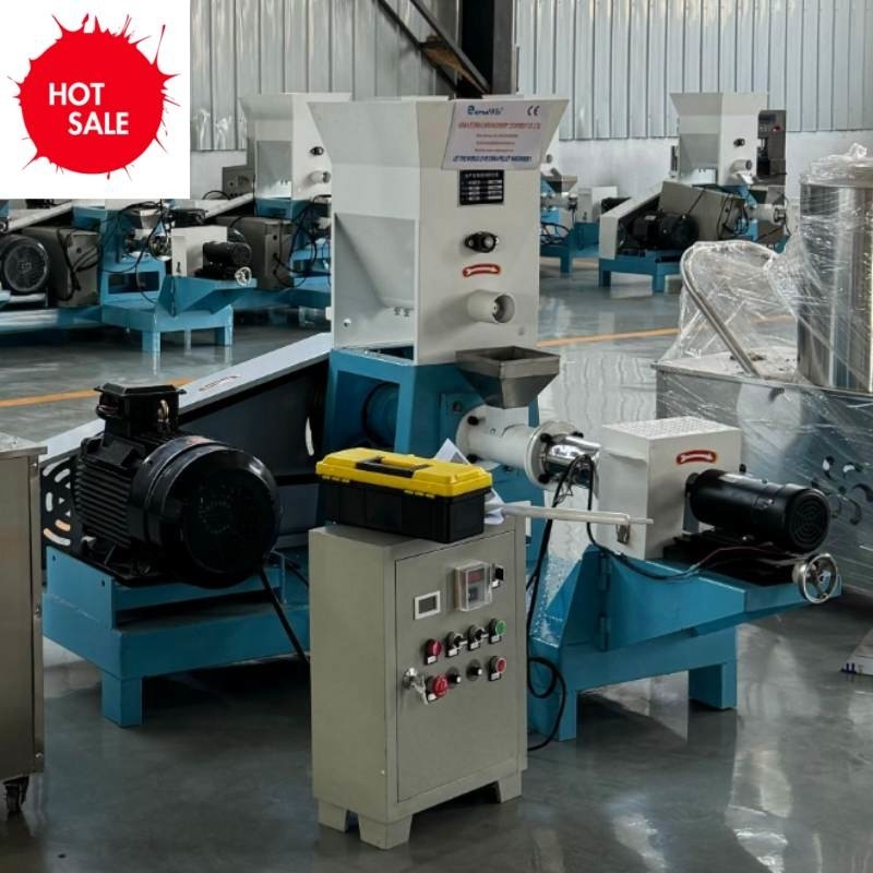 Produktivitas Tinggi 180-200kg/H Extruder Makanan Ikan Tipe Kering Dengan Daya 18,5kw