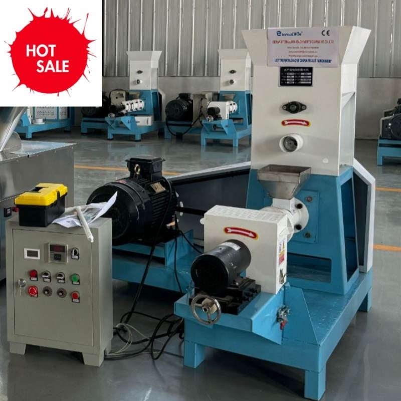 Bahan baku pakan ternak ikan jenis kering Extruder pakan ikan Pellet hewan peliharaan 200 kg/jam 0.4kw