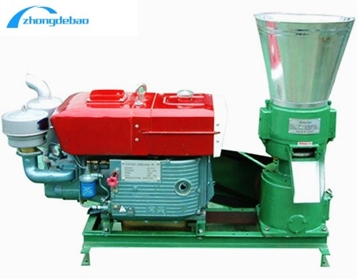 Desain Baru 10HP Diesel Tipe Feed Pellet Mesin 90kg / h Mesin Pabrik Pakan Hewan