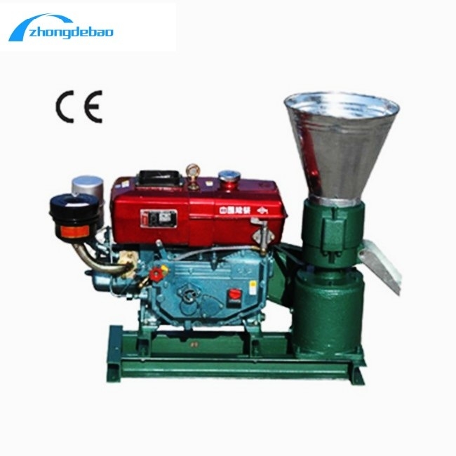 Desain Baru 10HP Diesel Tipe Feed Pellet Mesin 90kg / h Mesin Pabrik Pakan Hewan
