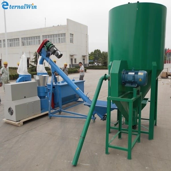 Pabrik pasokan Ayam/Hewan/Sapi Feed Pellet Mesin Produksi Line 1ton 2ton