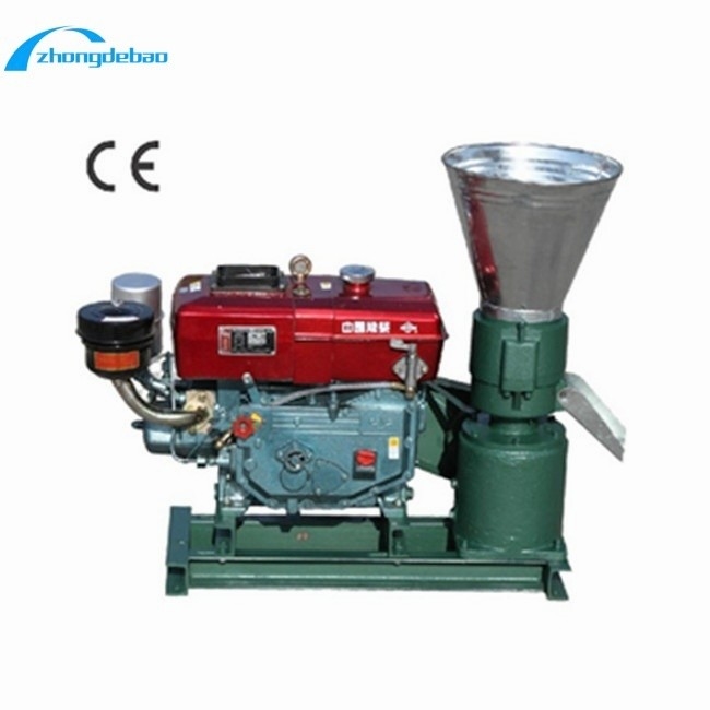 Mesin Diesel tipe 10HP Mesin Pengolahan Pellet Pakan Hewan 90-120kg/jam output Mesin Pembuat Pellet Pakan